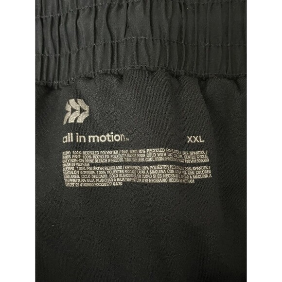 All In Motion Women's XXL Lined Run Shorts - Zip Pocket - Black MID RISE nwot - Picture 6 of 10